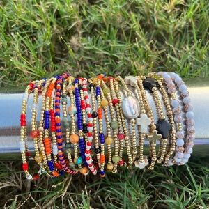 14k gold filled beaded bracelets